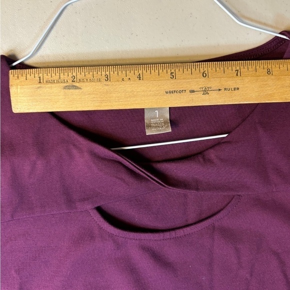 Chico’s Twist Knee Dress Monrovia Wine Size 1 - Picture 6 of 14